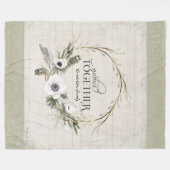 Couverture Polaire De rassemblement art rustique de guirlande de (Devant (Horizontal))