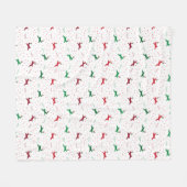 Couverture polaire de rennes volants (Devant (Horizontal))