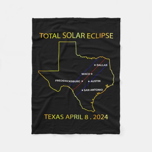 Couverture Polaire De Solar Eclipse 2024 Interactive Map Texas Eclips (Devant)