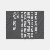 Couverture Polaire Dear Brother I Tried To Find The Present Funny Sis (Devant (Horizontal))