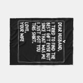 Couverture Polaire Dear Husband Matching Couples Style For Him And He (Devant (Horizontal))