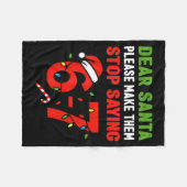Couverture Polaire Dear Santa 67 Funny Christmas Six Seven 6-7 Men Wo (Devant (Horizontal))