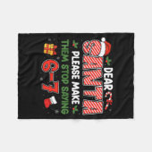 Couverture Polaire Dear Santa 67 Funny Christmas Six Seven 6-7 Men Wo (Devant (Horizontal))