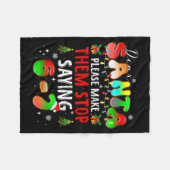 Couverture Polaire Dear Santa 67 Funny Christmas Stop Saying Six Seve (Devant (Horizontal))