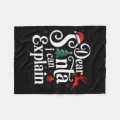 Couverture Polaire Dear Santa Can Explain Funny Christmas Kids Adults (Devant (Horizontal))