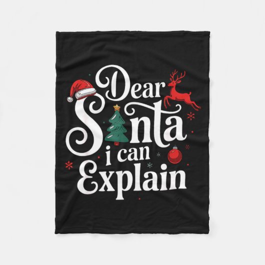 Couverture Polaire Dear Santa Can Explain Funny Christmas Kids Adults (Devant)