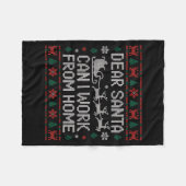 Couverture Polaire Dear Santa Can I Work From Home Ugly Christmas Swe (Devant (Horizontal))