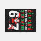 Couverture Polaire Dear Santa, Funny 67 Six Seven Christmas 6-7 Men W (Devant (Horizontal))