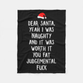 Couverture Polaire Dear Santa Funny Inappropriate Christmas (Devant)