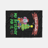 Couverture Polaire Dear Santa My Brother Did It Siblings Christmas  (Devant (Horizontal))