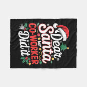 Couverture Polaire Dear Santa My Co-worker Did It Funny Christmas Cow (Devant (Horizontal))