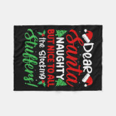 Couverture Polaire Dear Santa Naughty But Nice To All The Stocking St (Devant (Horizontal))