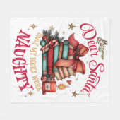 Couverture Polaire Dear Santa, Only My Books Were Naughty (Devant (Horizontal))