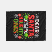 Couverture Polaire Dear Santa They Are The Naughty Ones Christmas  (Devant (Horizontal))