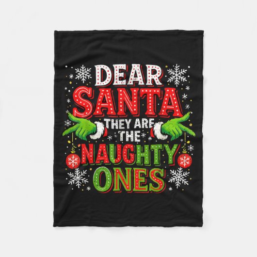 Couverture Polaire Dear Santa They Are The Naughty Ones Christmas  (Devant)