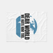 Couverture Polaire Dear World We Hate Him Too  (Devant (Horizontal))