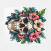 Couverture Polaire Décay tropicale : Fleur et os (Devant (Horizontal))