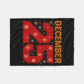 Couverture Polaire December 25 Knit Style Christmas Day Snowflake (Devant (Horizontal))