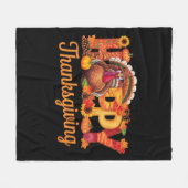 Couverture Polaire Déchets de bon thanksgiving Automne (Devant (Horizontal))