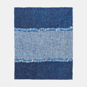 Couverture Polaire Déchiré déchiré jean bleu tissu cadre sur bl