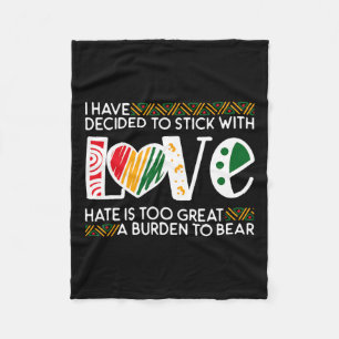 Couverture Polaire Décider Stick Love Lk Black History Melanin Americ