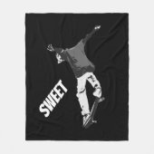 Couverture Polaire "Deck Flipping" Skateboard Stunt (Devant)