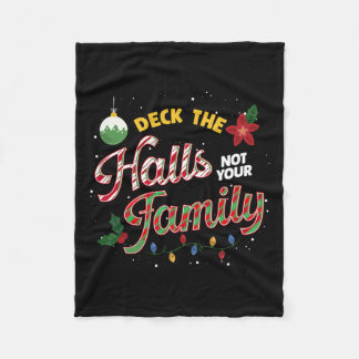 Couverture Polaire Deck Les Halls Pas Votre Famille Drôle Humour de N