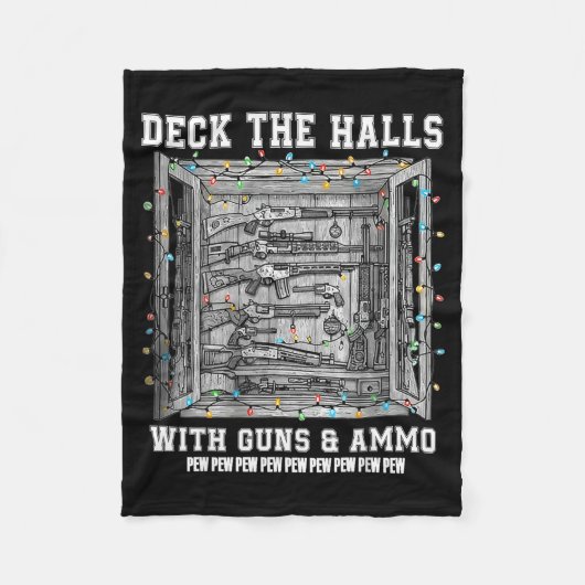 Couverture Polaire Deck The Halls With Guns &amp; Ammo  (Devant)