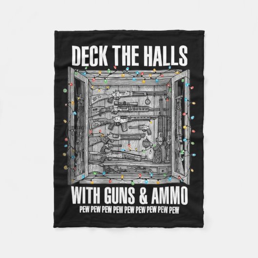 Couverture Polaire Deck The Halls With Guns & Ammo (Devant)