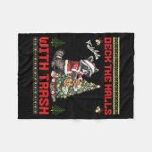 Couverture Polaire Deck The Halls With Trash Raccoon Ugly Christmas S (Devant (Horizontal))