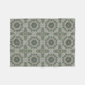Couverture Polaire Déco noir gris vert gris abstrait (Devant (Horizontal))
