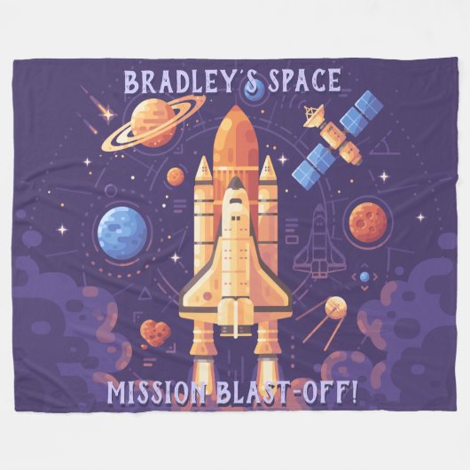 Couverture Polaire Décollage fait sur commande de l'espace (Devant (Horizontal))