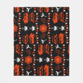 Couverture Polaire Décor camping Caravan (Devant)