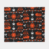 Couverture Polaire Décor camping Caravan (Devant (Horizontal))