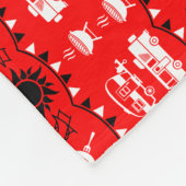 Couverture Polaire Décor camping Caravan (Coin)