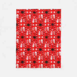 Couverture Polaire Décor camping Caravan