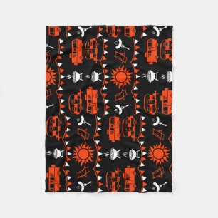 Couverture Polaire Décor camping Caravan