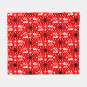 Couverture Polaire Décor camping Caravan (Devant (Horizontal))