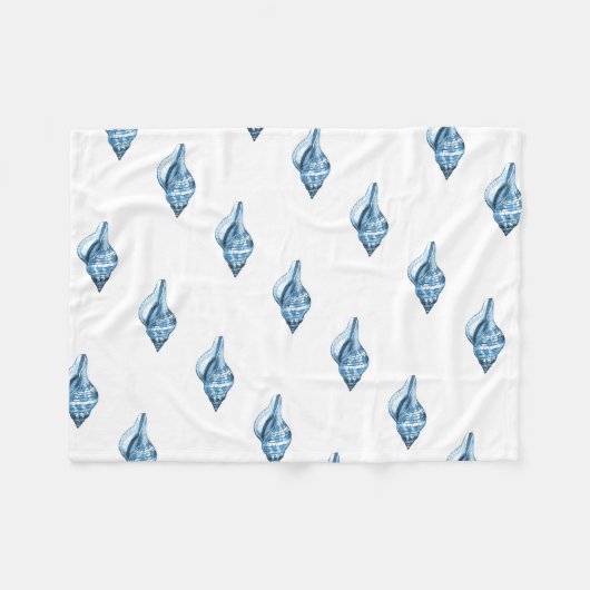 Couverture Polaire Décor côtier nautique de maison d'océan de (Devant (Horizontal))