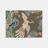 Couverture Polaire Décor d'antiquité chinois d'oiseaux (Devant (Horizontal))