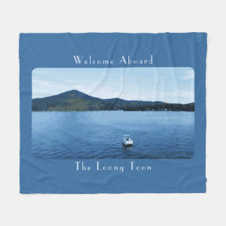 Couverture Polaire Décor de bateau coloré personnalisé Pontoon Lake