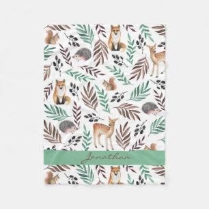 Couverture Polaire Décor de la chambre de l'enfant Cute Animal Blanke