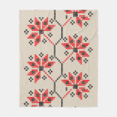 Couverture Polaire Décor De Maison D'Inspiration Folk (Devant)