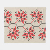 Couverture Polaire Décor De Maison D'Inspiration Folk (Devant (Horizontal))