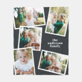 Couverture Polaire Décor de maison familiale multi-photo moderne et d (Devant)