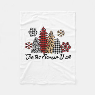 Couverture Polaire Décor De Noël C'Est La Saison Yall