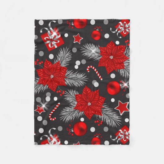 Couverture Polaire Décor de Noël Design motif (Devant)