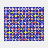 Couverture Polaire Décor des drapeaux nautiques (Devant (Horizontal))