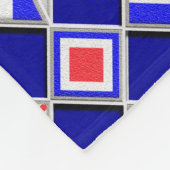 Couverture Polaire Décor des drapeaux nautiques (Coin)