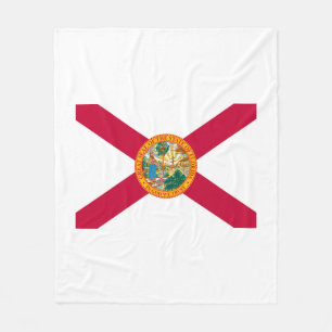 Couverture Polaire Décor design du drapeau de l'État de Floride